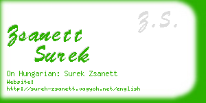 zsanett surek business card